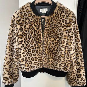 Kate Spade, Faux Fur, Leopard, Bomber Coat, Jacket, Mob Wife, Fall Jacket